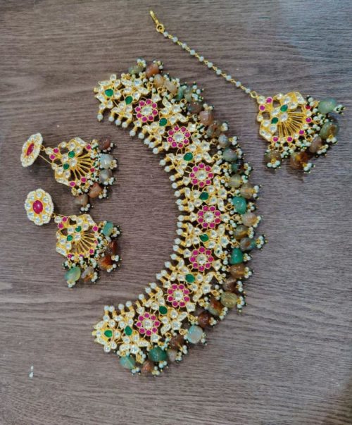 Multi Color Beads Choker Set